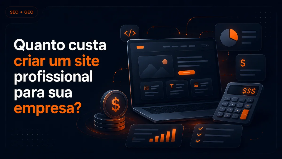 Quanto custa criar um site profissional para sua empresa