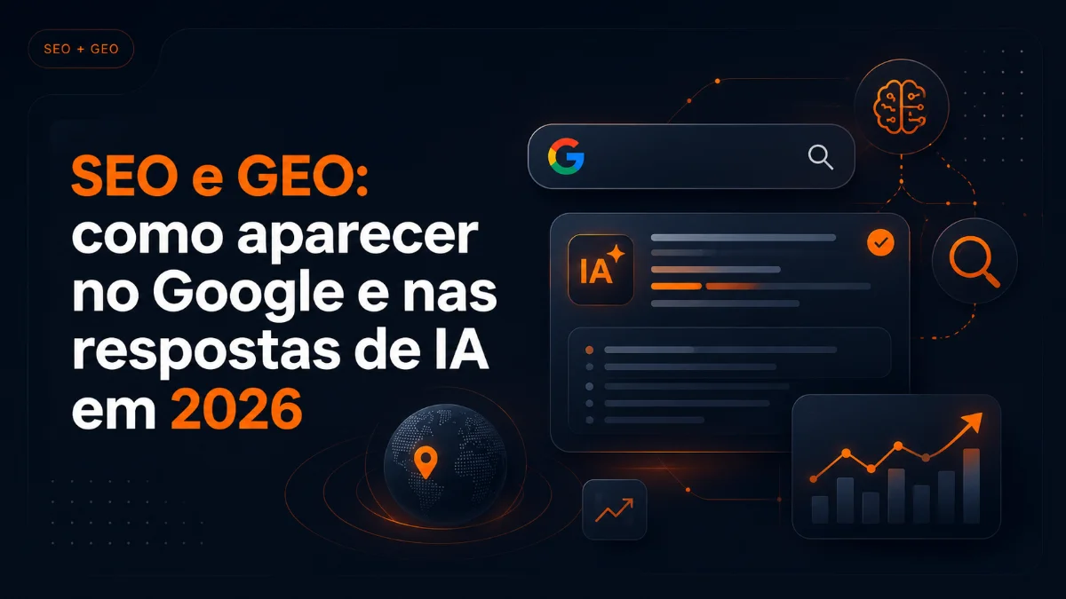 SEO e GEO: como aparecer no Google e nas respostas de IA em 2026