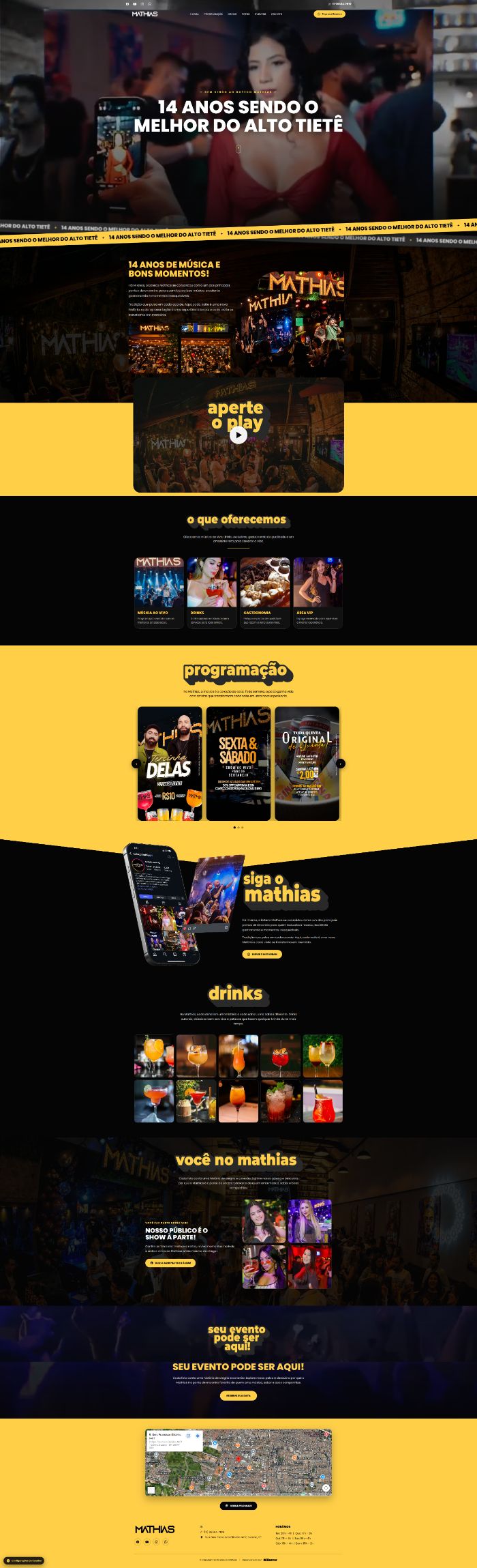 Site do Boteco Mathias