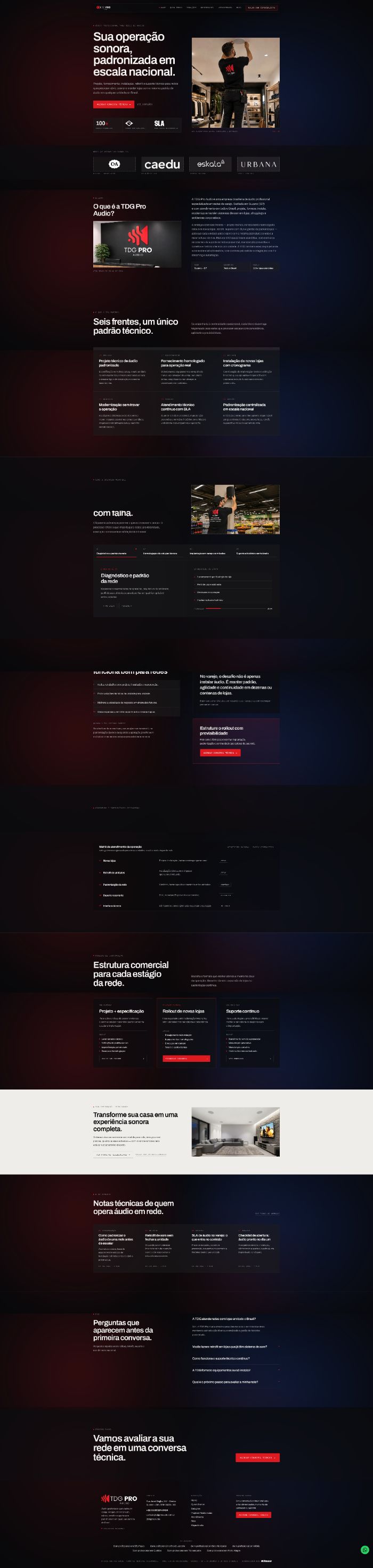 Site TDGpro Audio — página inicial